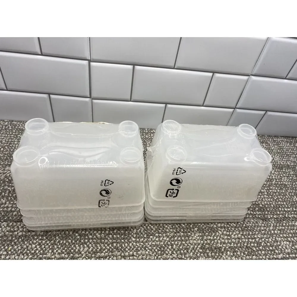 IKEA Storage Containers GLIS 6 In All New Grooved Bottoms For Stacking Office 16